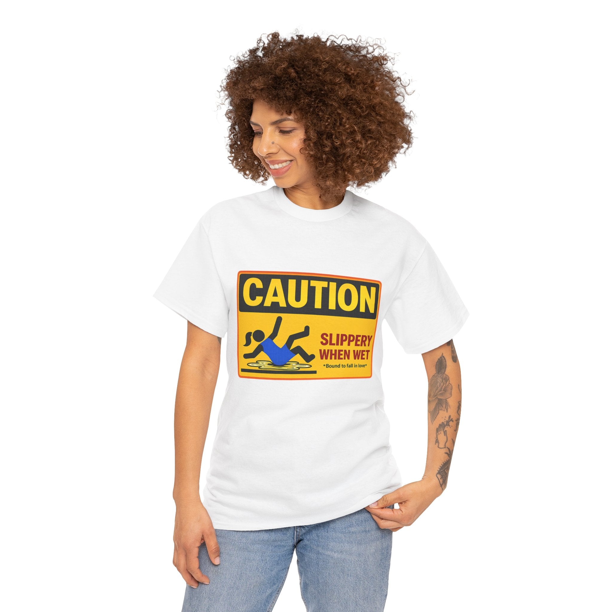 Caution "Slippery When Wet" Graphic Tee