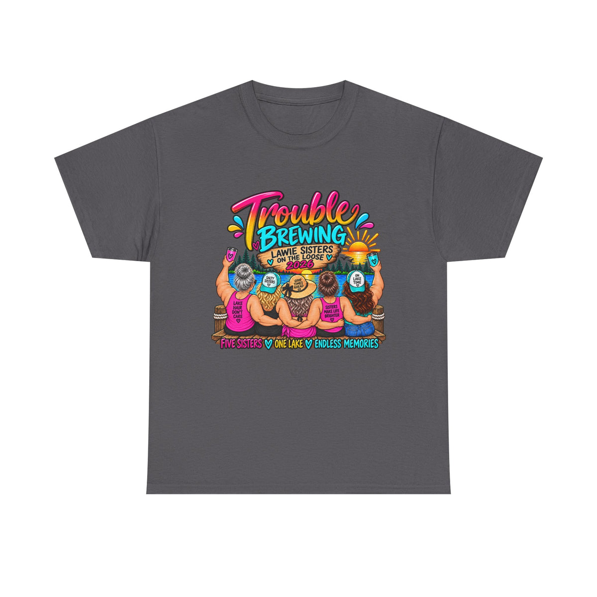 Trouble Brewing Beach Party Tee — Mom Said I’m an Angel Graphic T-Shirt