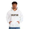 Discipline Hoodie — Bold Marble Print Motivational Sweatshirt