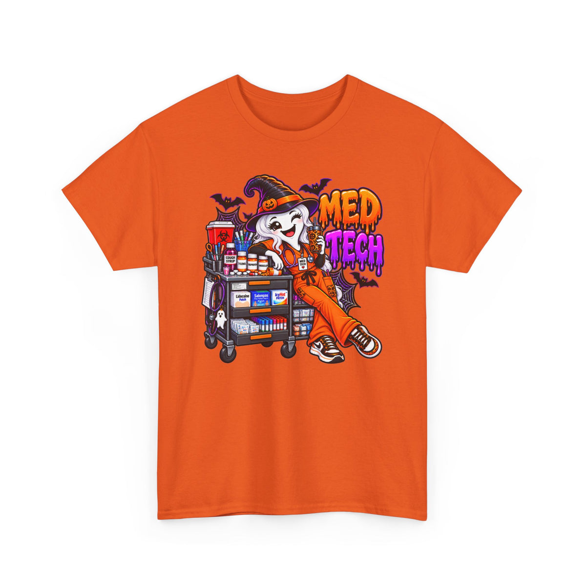 Med Tech Halloween T‑Shirt — Ghost Paramedic Medical Tech Tee