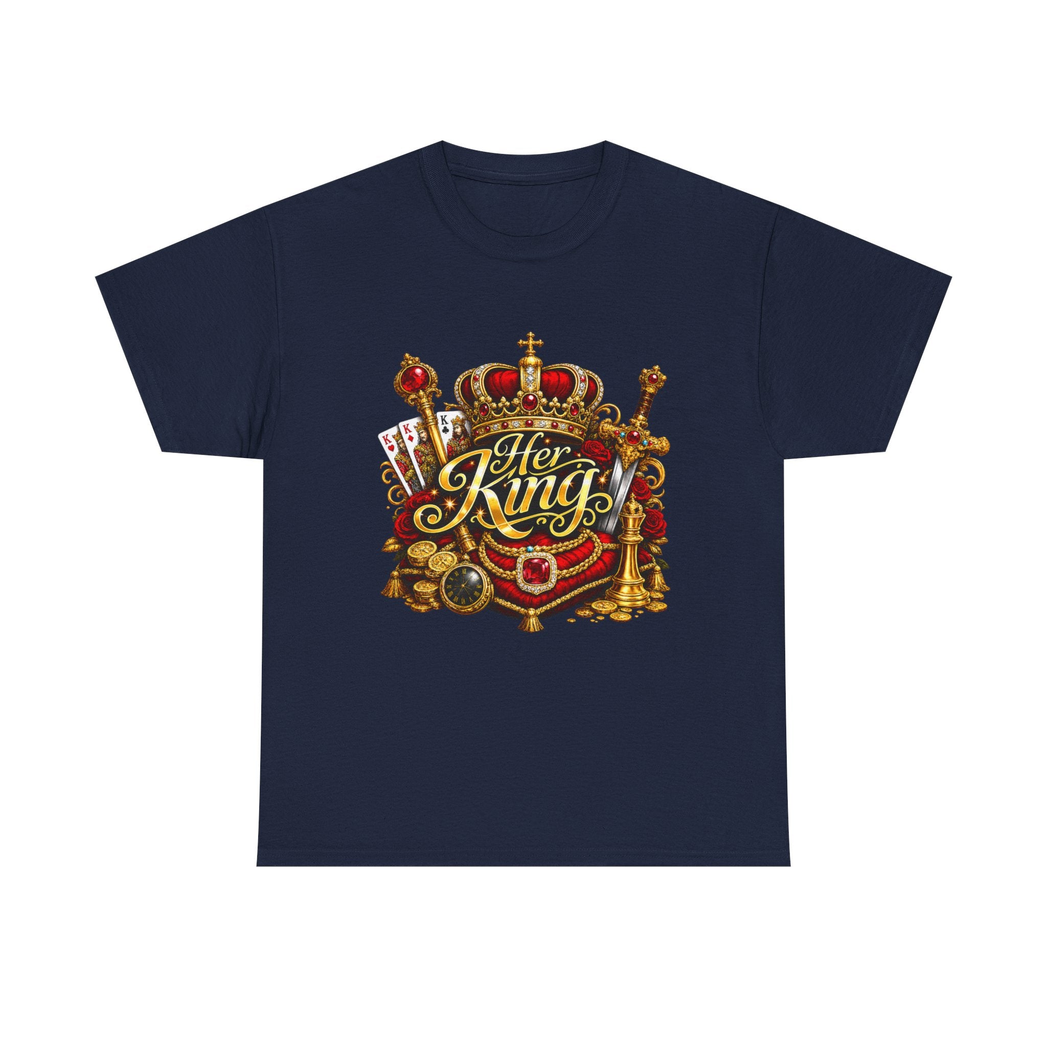 Her King Crown Tee — Regal "Her King" Graphic T-Shirt