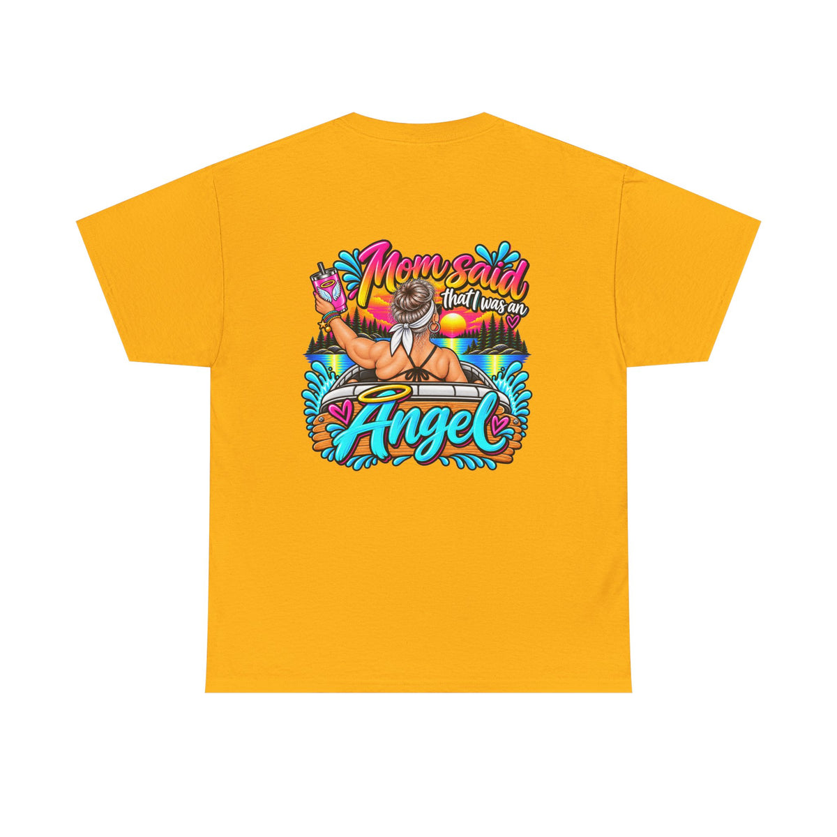 Trouble Brewing Beach Party Tee — Mom Said I’m an Angel Graphic T-Shirt