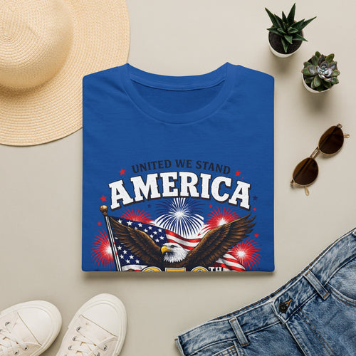 America Eagle T‑Shirt – "United We Stand" Patriotic 250th Anniversary Tee