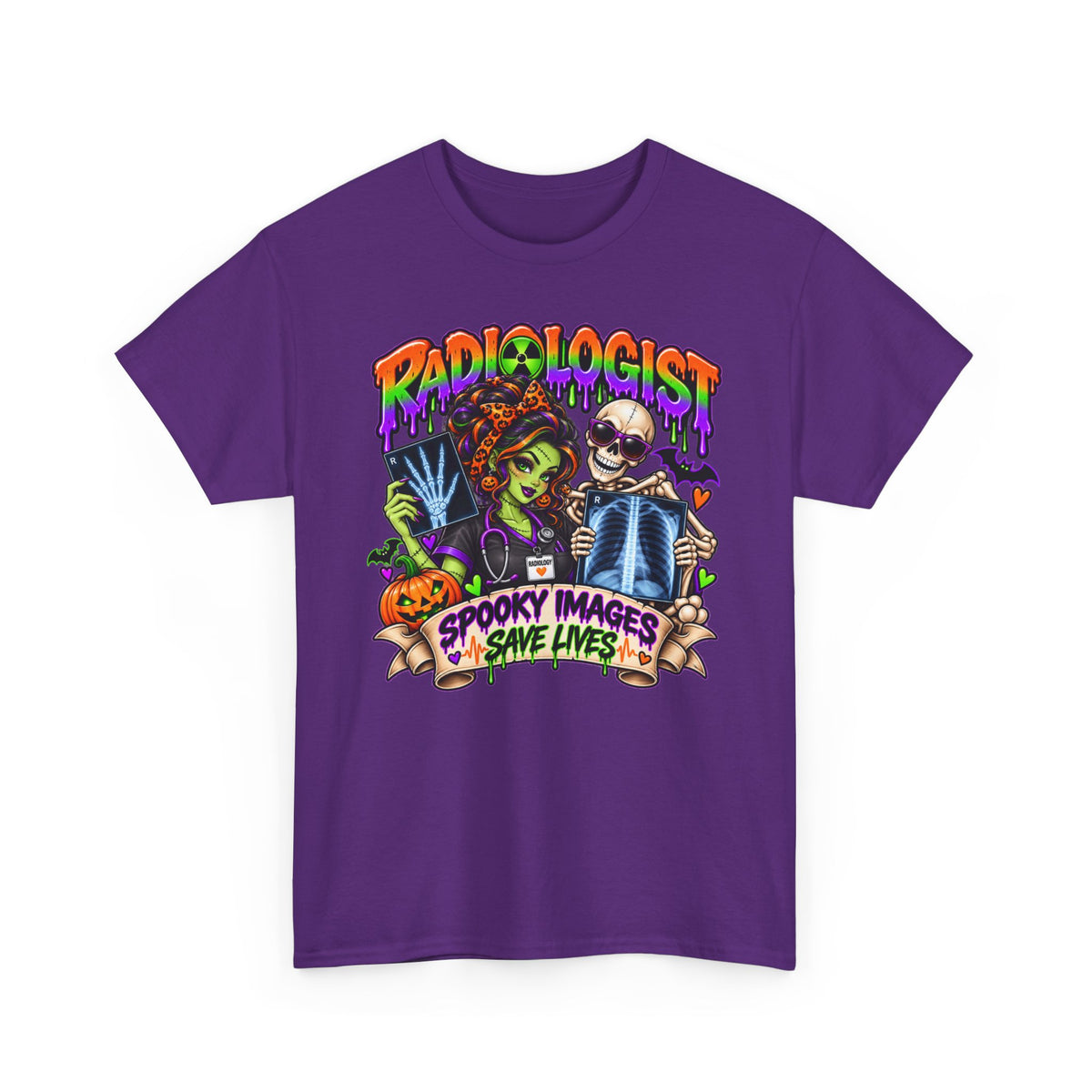 Radiologist Halloween T-Shirt — “Spooky Images Save Lives” Medical Radiology Tee