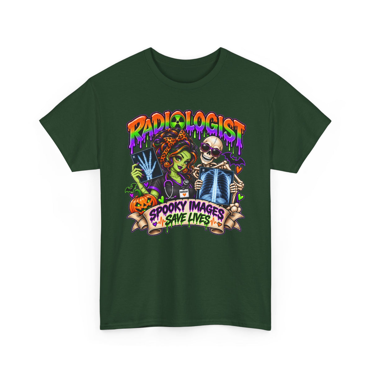 Radiologist Halloween T-Shirt — “Spooky Images Save Lives” Medical Radiology Tee