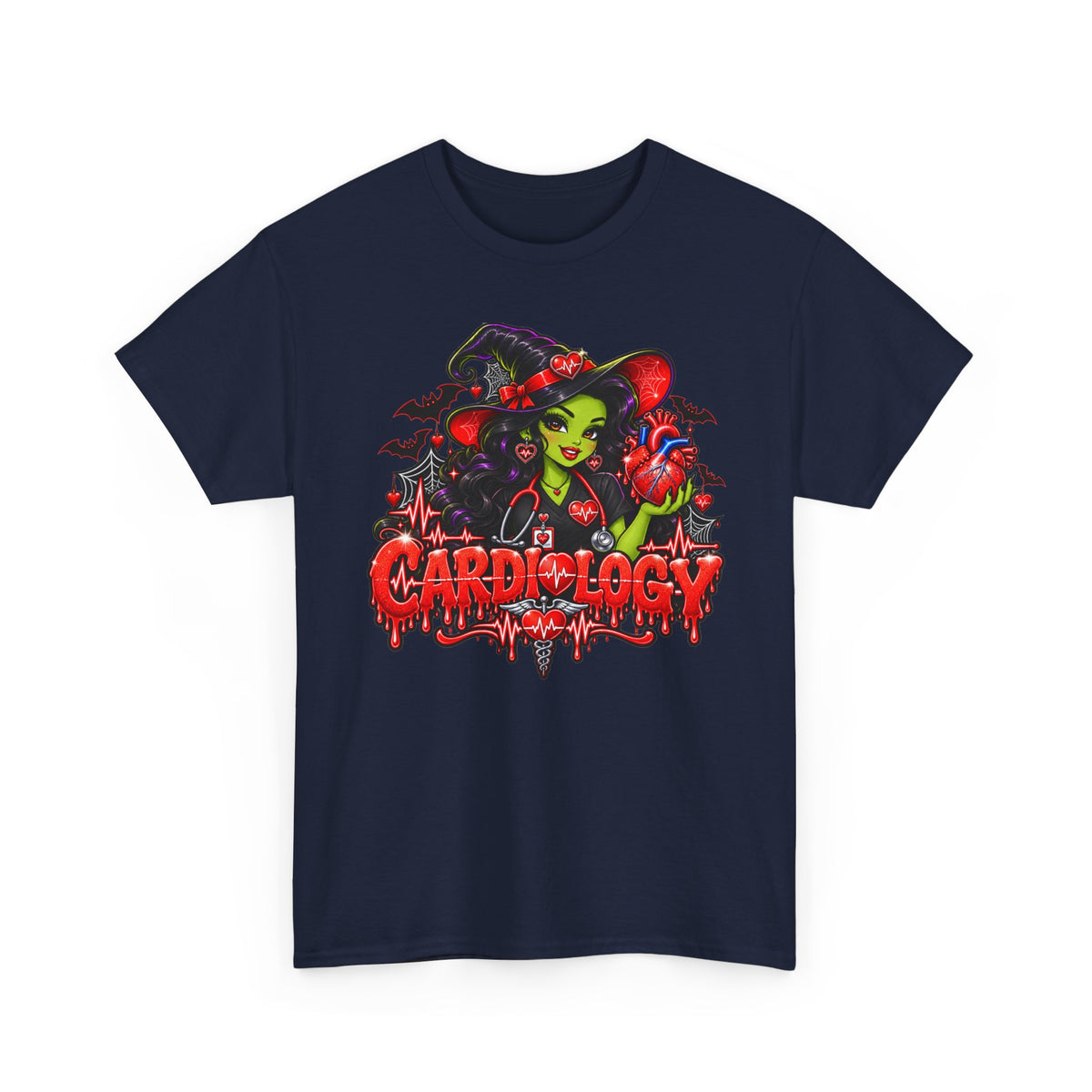 Cardiology Witch T-Shirt — Halloween Medical Humor Tee
