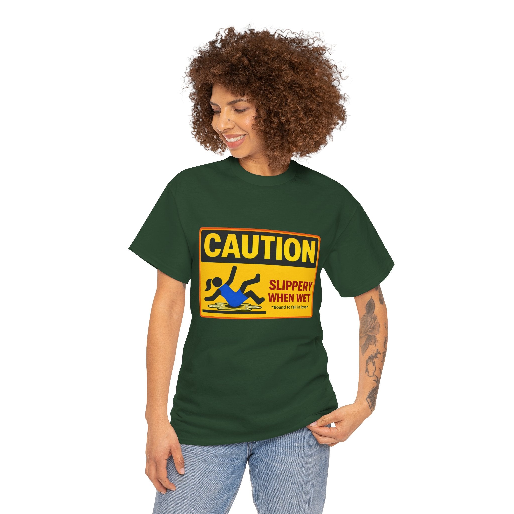 Caution "Slippery When Wet" Graphic Tee