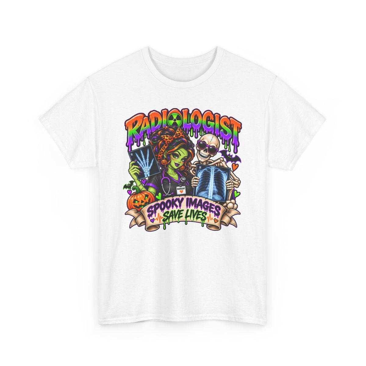Radiologist Halloween T-Shirt — “Spooky Images Save Lives” Medical Radiology Tee
