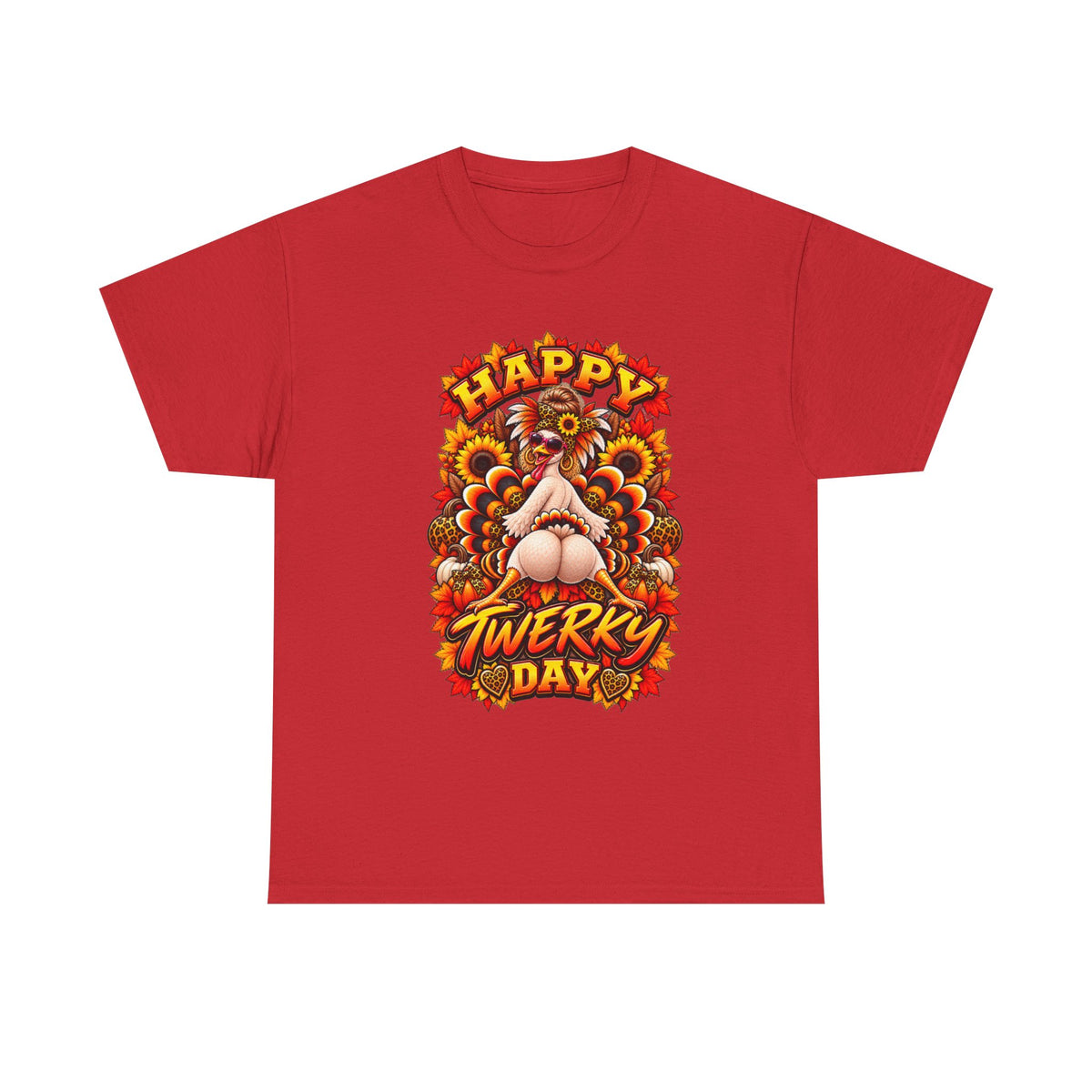 T-Shirt — "Happy Twerky Day" Retro Thanksgiving Graphic Tee