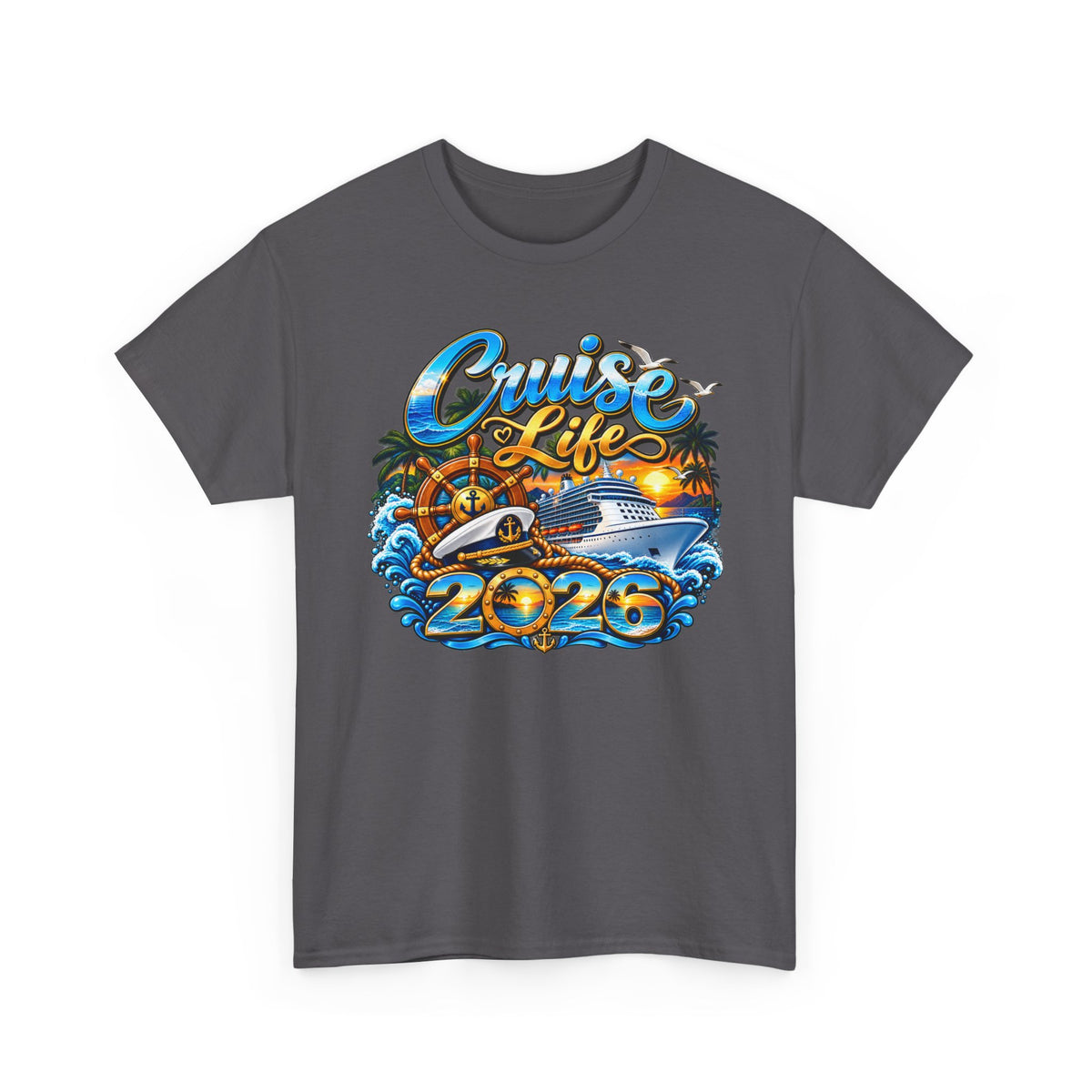 Cruise Life 2026 T-Shirt — Tropical Cruise Vacation Tee