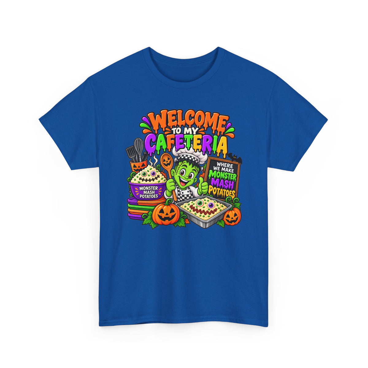 Welcome to My Cafeteria Halloween T-Shirt — Monster Mash Kids School Tee
