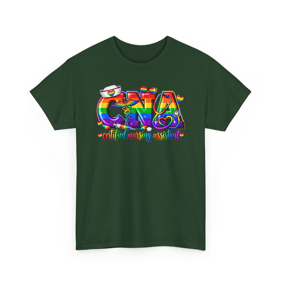 CNA Rainbow Graffiti T-Shirt — Nurse Certified Nursing Assistant Gift