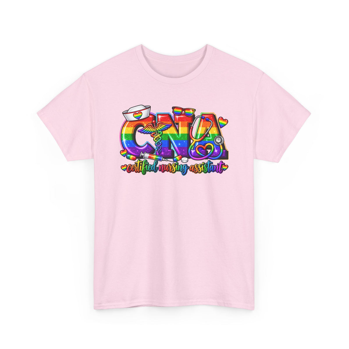 CNA Rainbow Graffiti T-Shirt — Nurse Certified Nursing Assistant Gift