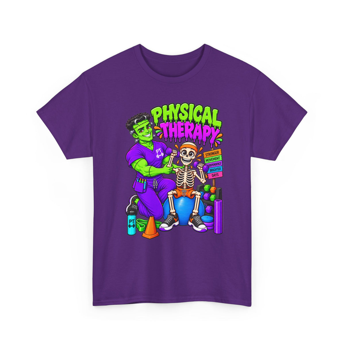 Physical Therapy T-Shirt — Halloween Frankenstein PT Shirt for Therapists