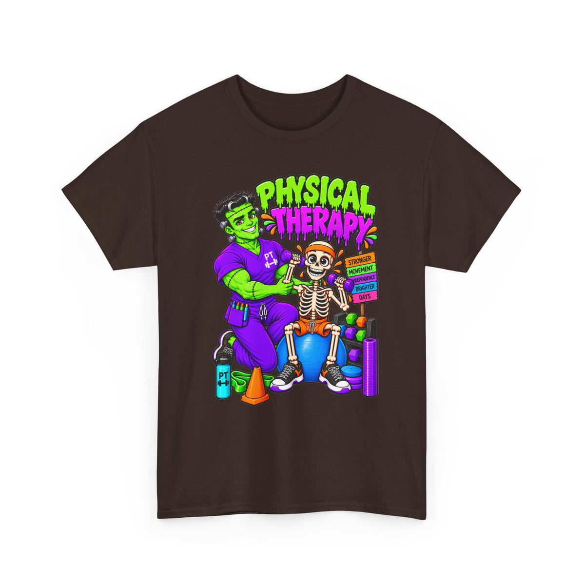 Physical Therapy T-Shirt — Halloween Frankenstein PT Shirt for Therapists
