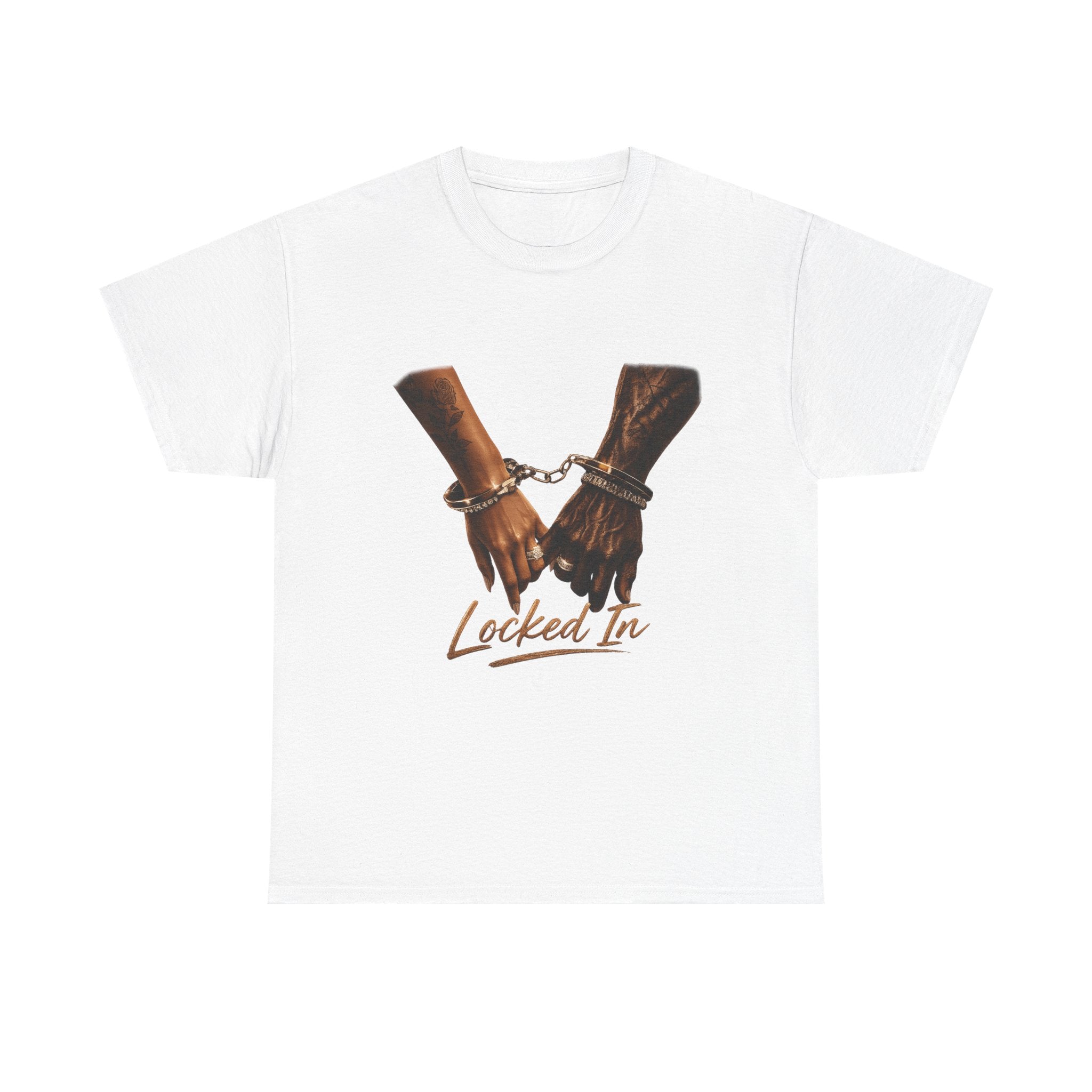 Locked In Tee — Handcuffed Hands Graphic T-Shirt
