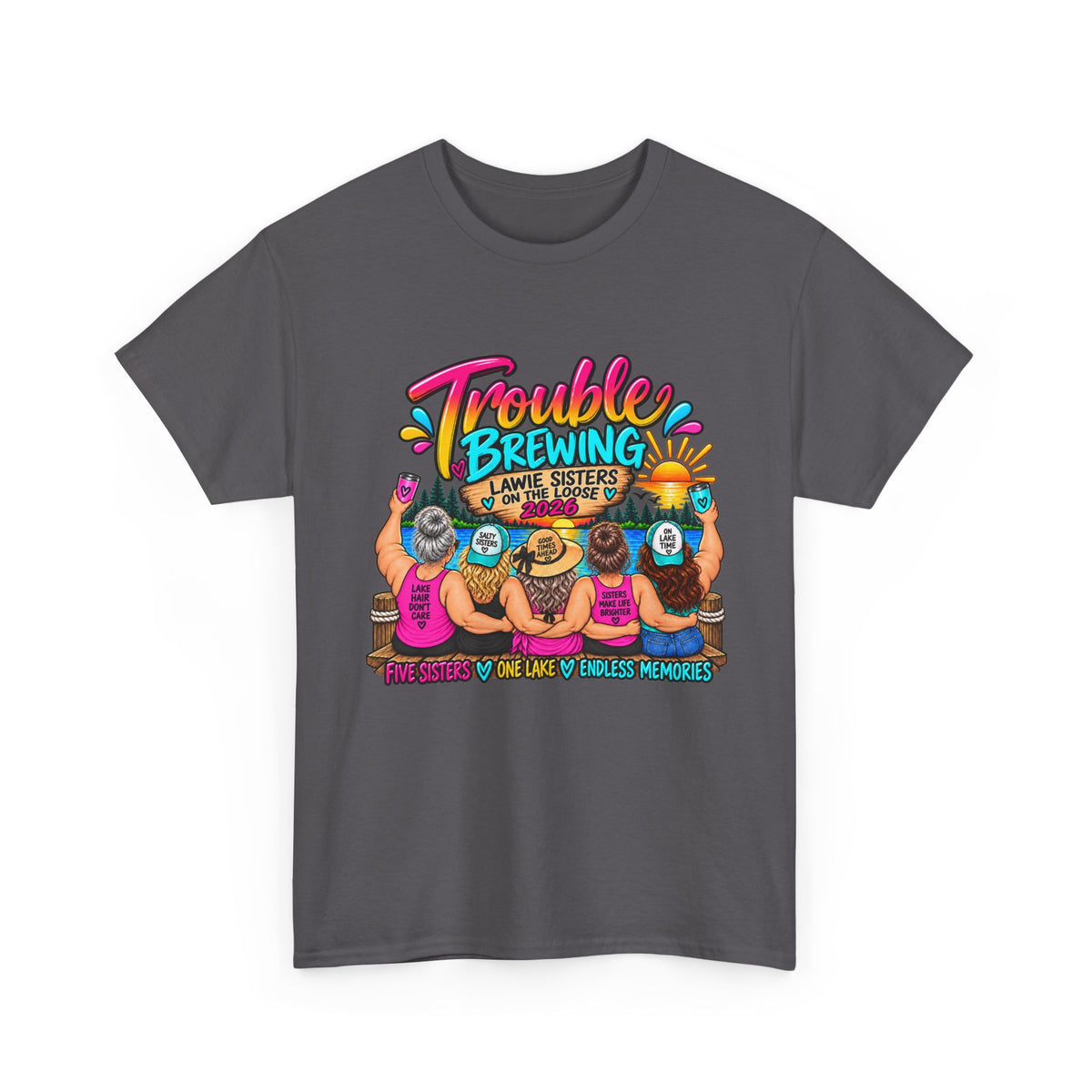 Trouble Brewing Beach Party Tee — Mom Said I’m an Angel Graphic T-Shirt