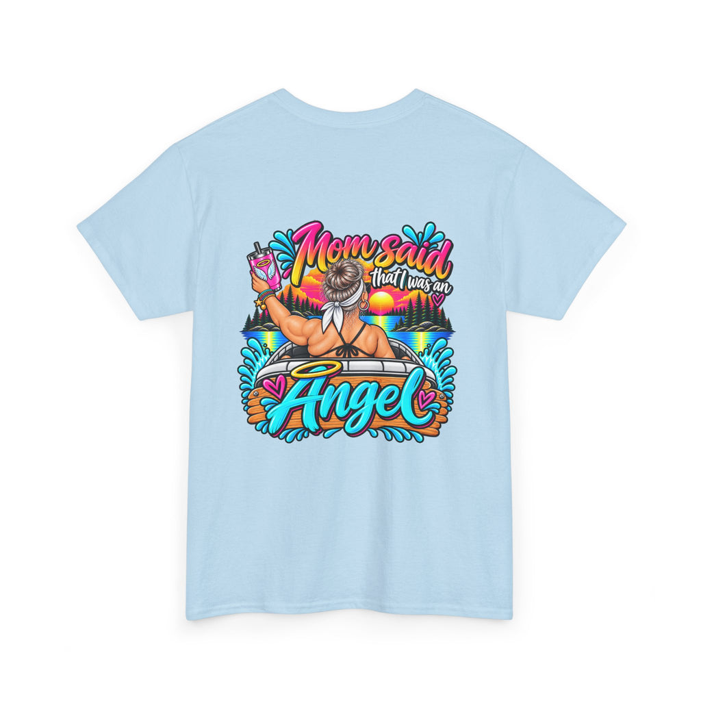 Trouble Brewing Beach Party Tee — Mom Said I’m an Angel Graphic T-Shirt