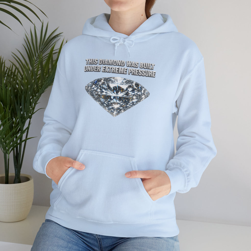Diamond Graphic Hoodie — "The Pressure Made a Diamond" Cozy Pullover