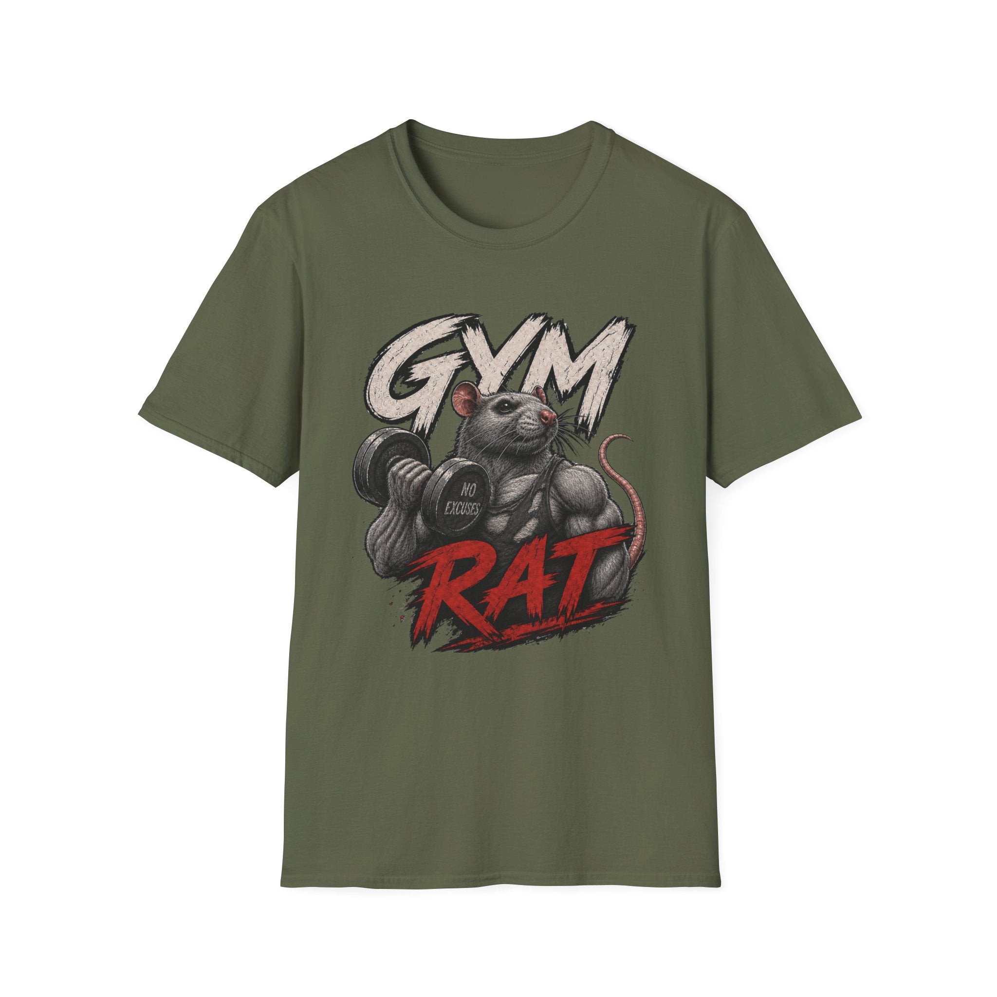 Gym Rat T-Shirt — Funny Weightlifting Fitness Tee