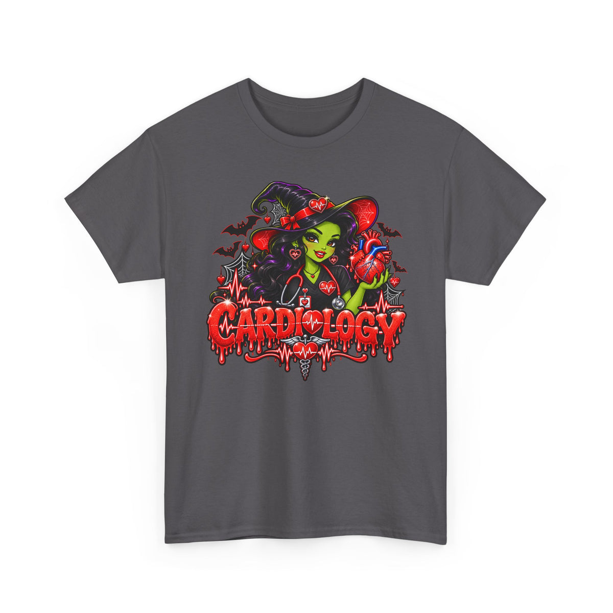 Cardiology Witch T-Shirt — Halloween Medical Humor Tee