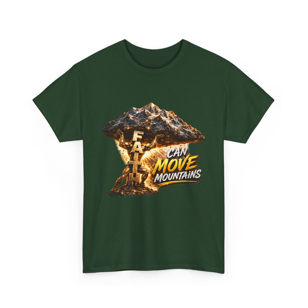 Faith Can Move Mountains T-Shirt — Inspirational Christian Mountain Graphic Tee