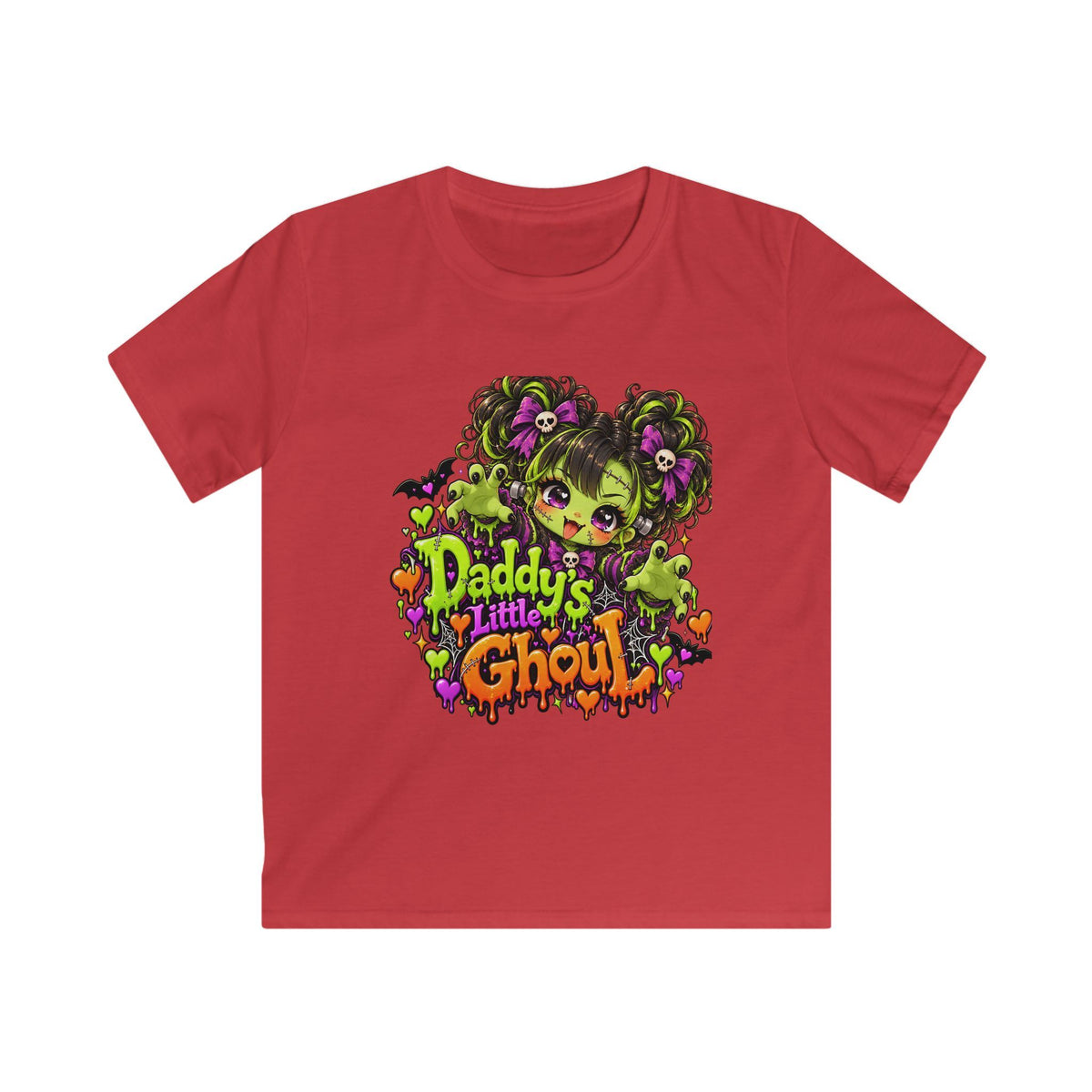 Kids Tee — "Daddy's Little Ghoul" Halloween Graphic Shirt